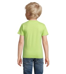 Camiseta de niño de punto liso con cuello redondo personalizable